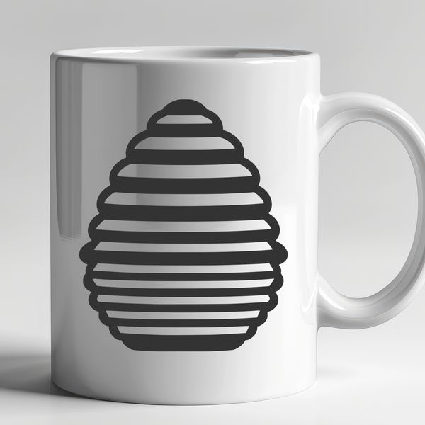 Beehive Illustration Vector Art A simple illustration of a beehive, suitable for vector art designs.