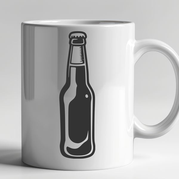 Free Beer Bottle Illustration in Various Formats A 2D illustration of a beer bottle in various formats including SVG.