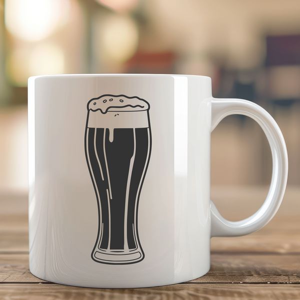 Beautiful Beer Illustration Vector Graphic A clear illustration of a glass filled with beer, suitable for vector design and printing.