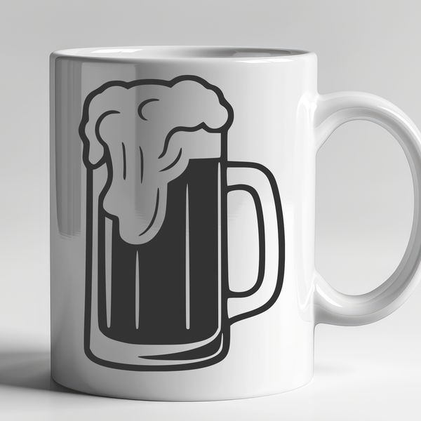 Free Vector Beer Illustration A illustration of a beer in a glass.