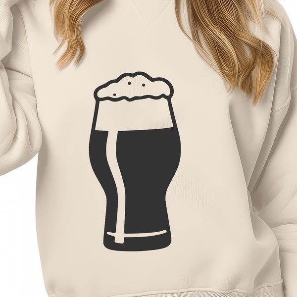 Beer Illustration SVG Graphic A clear illustration of a glass filled with beer, suitable for digital design projects.