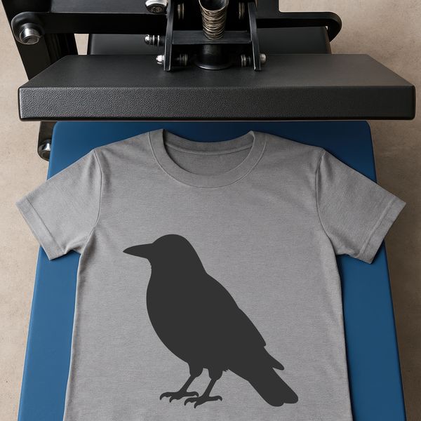 A black bird with a glossy sheen, representative of the crow species.