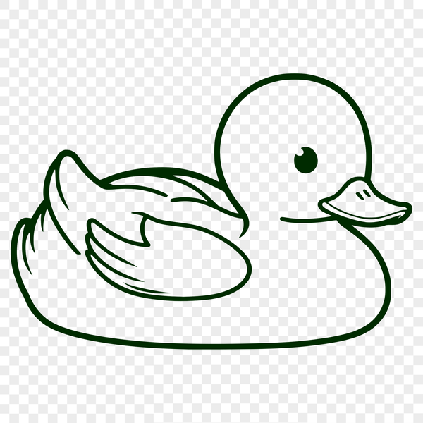 Whimsical Waterfowl Designs A simple illustration of a duck in various colors and poses, suitable for graphic design.