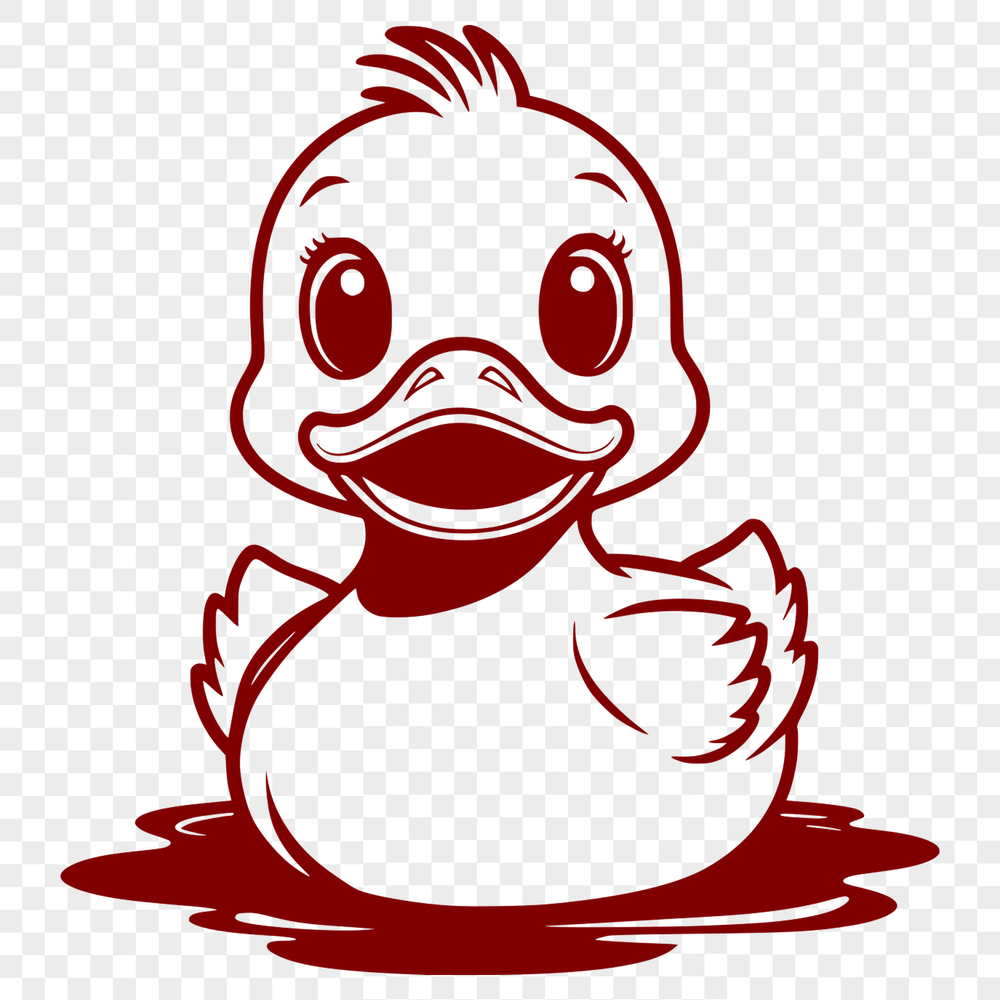 Cute Waterfowl Vector Design A simple illustration of a duck, suitable for vector art designs.