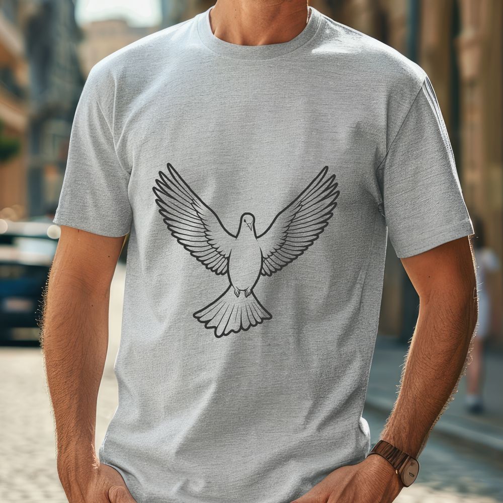 White Dove Icon Design A white bird with gentle features, reminiscent of peaceful and calm associations.