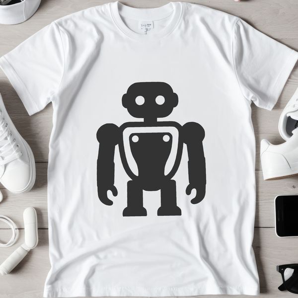 A simple robot illustration created in vector format.