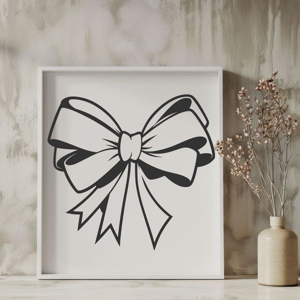 Beautiful Gift Decoration Design A colorful bow clip art design with intricate details, suitable for various uses such as gift wrapping or crafting.