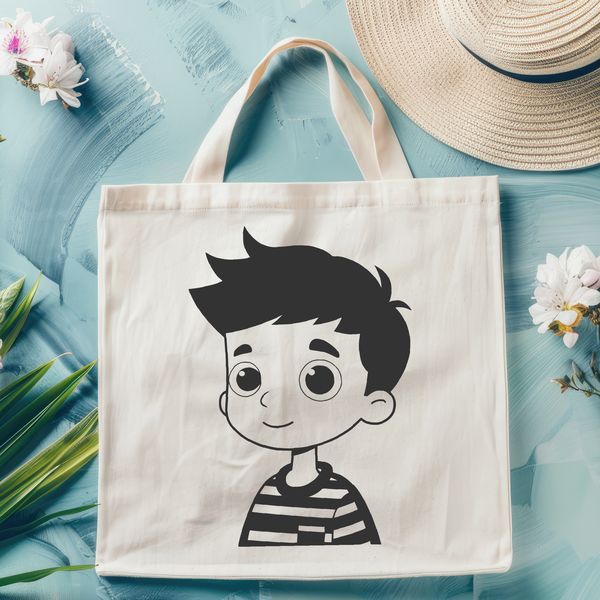 Adorable Boy Face Illustration A child's face illustration in vector format.