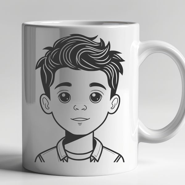 Free Vector Portrait A young child's portrait in a vector format, suitable for various digital applications.