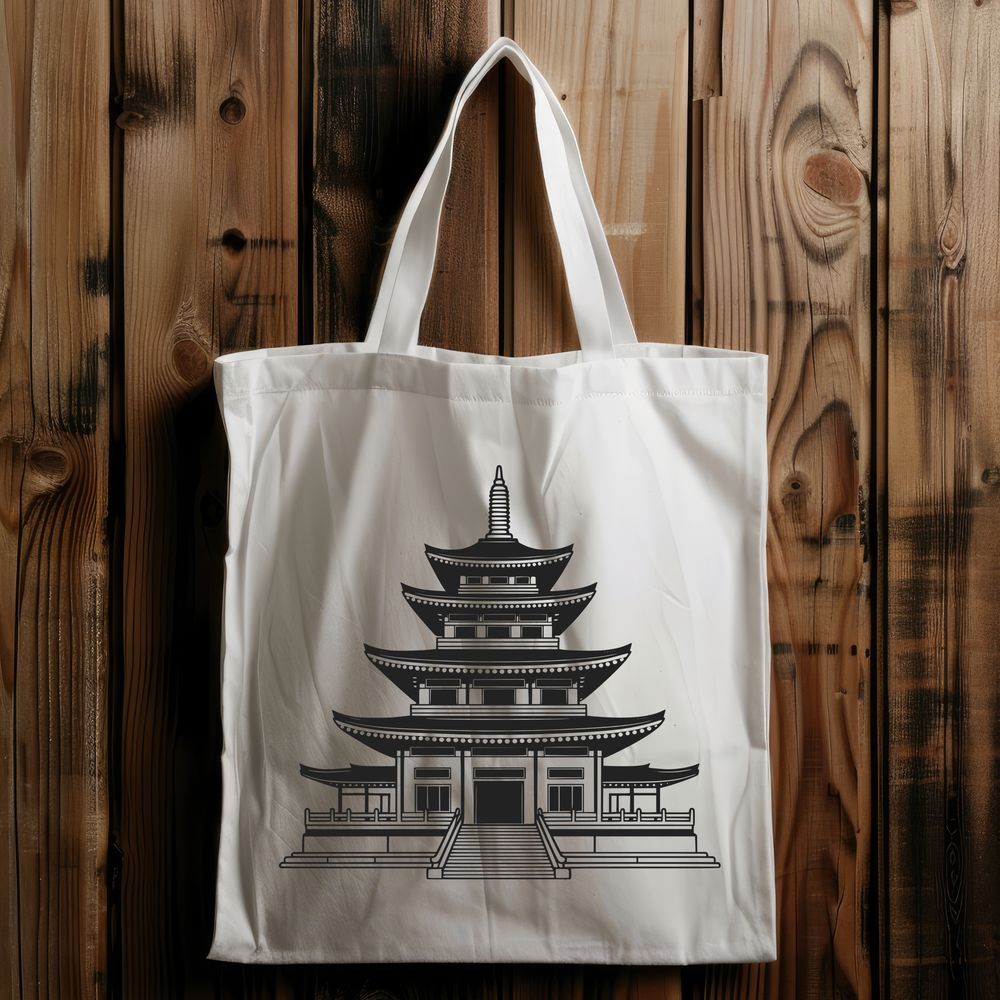 Sacred Sanctuary in Nature A Buddhist temple in a serene natural setting.