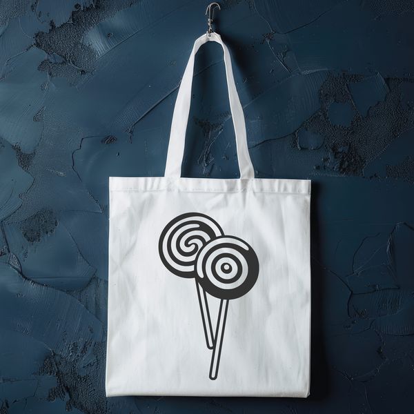 Colorful Lollypop Design A simple vector design of a lollipop with colorful stripes and a stick.