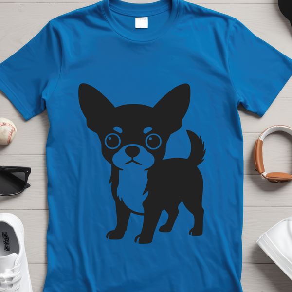A simple illustration of a Chihuahua breed dog in vector format.
