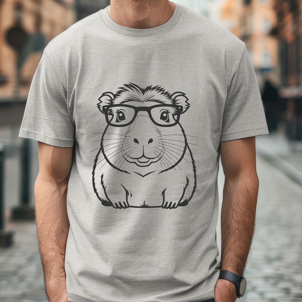 Capybara Illustration in a Natural Setting An SVG vector graphic featuring a realistic depiction of a Capybara in its natural habitat.