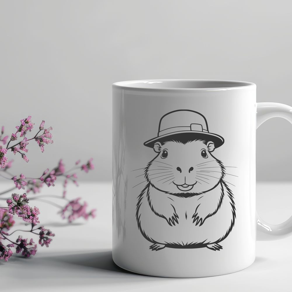 Unique Capybara Illustration for Design An SVG vector graphic image of a capybara, suitable for use in design projects or as clip art.