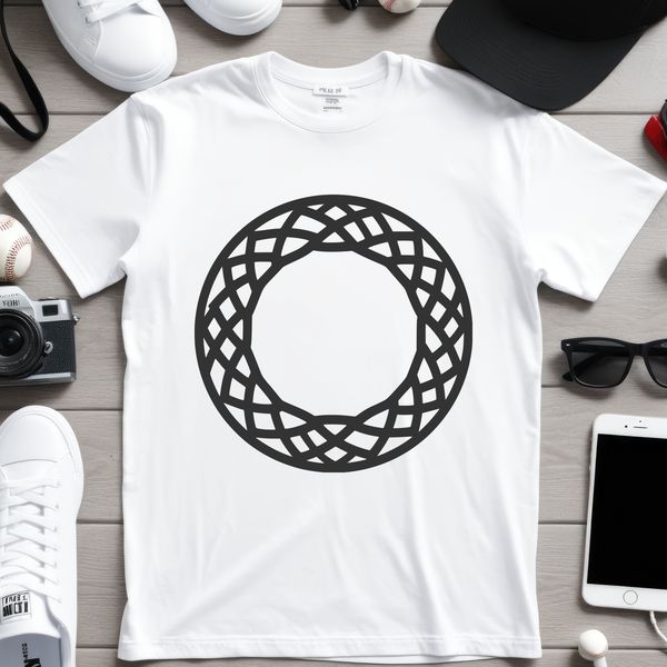 Ornate Celtic pattern with intricate shape and embellishments, suitable for vector art designs.