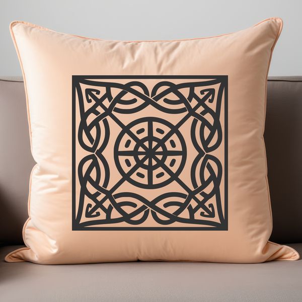 Ornate Celtic design with intricate patterns and shapes, ideal for vector art projects.