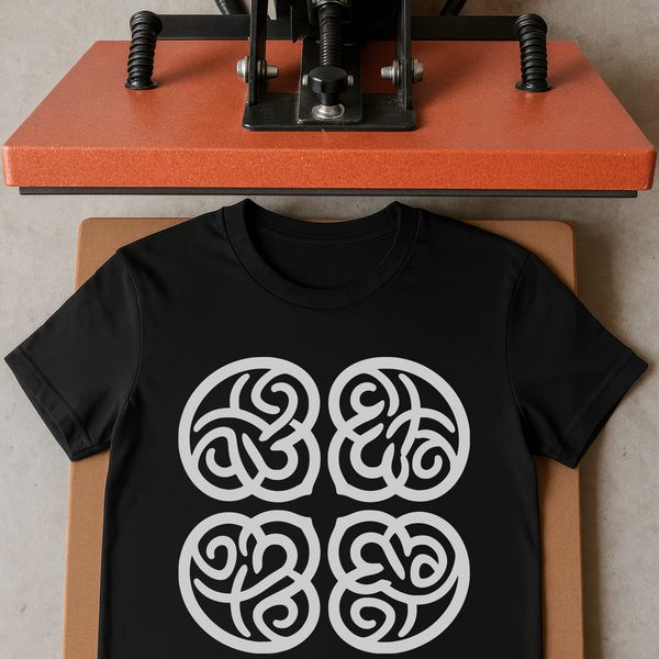 A traditional Celtic ornament featuring intricate patterns and shapes, suitable for vector art and cutting machine designs.