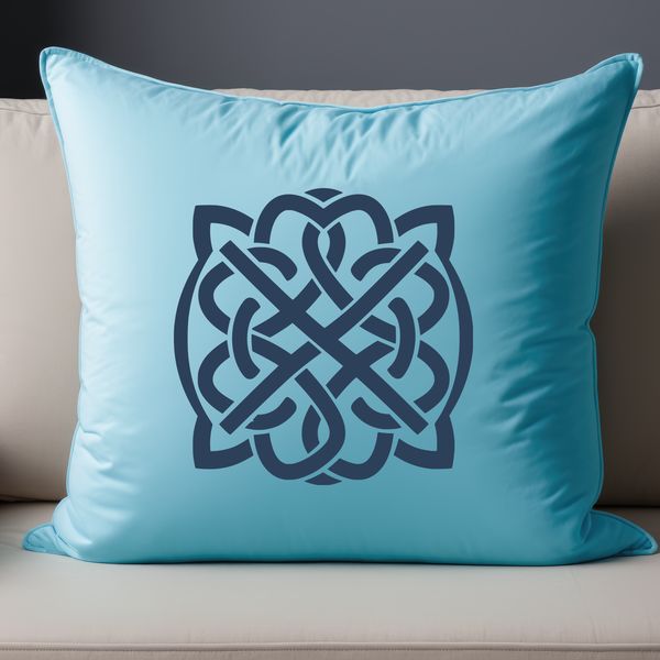 Decorative Celtic design with complex geometric patterns and elements.
