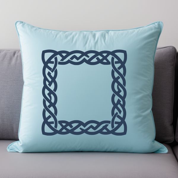 A stylized Celtic design featuring intricate patterns and shapes for crafting and digital projects.