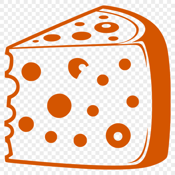 A high-quality vector illustration of a cheese with intricate details.