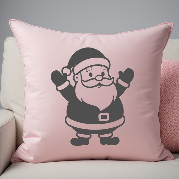 A digital illustration of Father Christmas in winter attire.