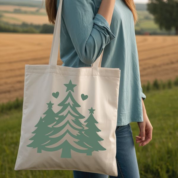 A simple, green Christmas tree with ornaments and lights, suitable for vector designs.