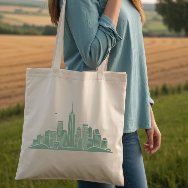 A detailed digital illustration of a city skyline at sunset, suitable for use in graphic design and cutting machine projects.