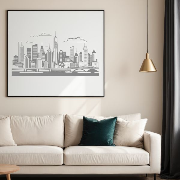 Vibrant Urban Landscape Illustration City skyline illustration created using vector design software.