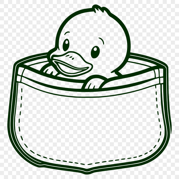 Waterfowl Silhouette Designs A simple line art illustration of a duck in various poses, suitable for clipart or stencil designs.