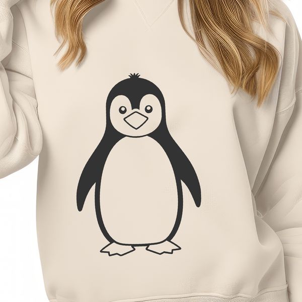 Colorful Penguin Silhouette A simple vector design of a penguin in a neutral color scheme.