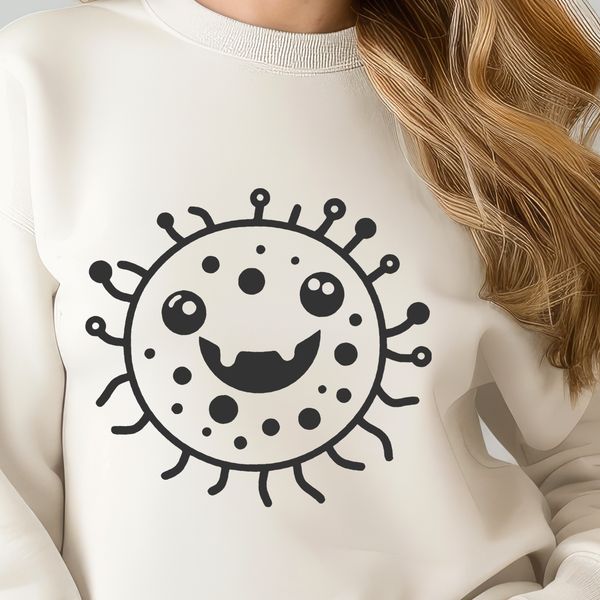 Single Cell Microbe Illustration Illustration of a single bacterium with cell wall and flagella.
