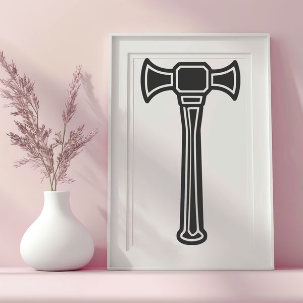 Free Vector Hammer Clip Art A high-quality illustration of a tool used for pounding or shaping objects, suitable for various designs and projects.