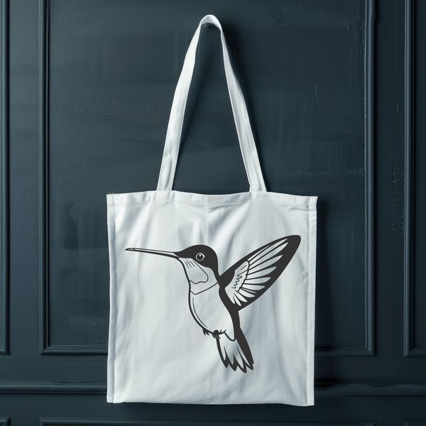 Detailed Vector Graphics Hummingbird Artwork A colorful illustration of a hummingbird in flight, featuring detailed vector graphics.