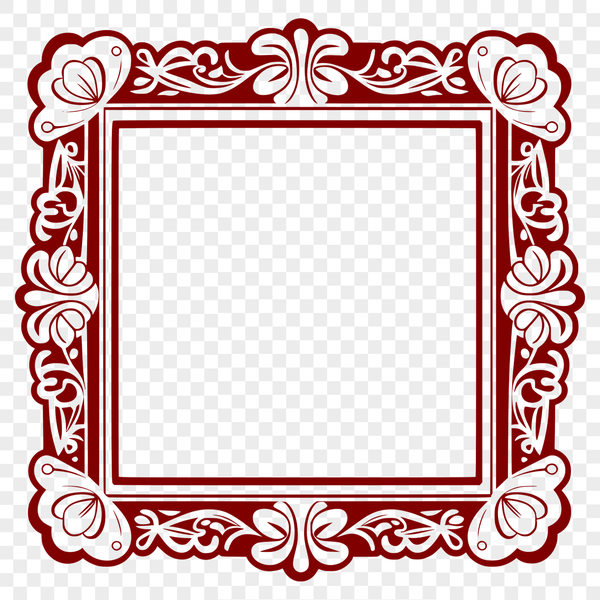 Simple Border Illustration A vector graphic illustration of a simple frame, suitable for cutting machine designs or digital art projects.