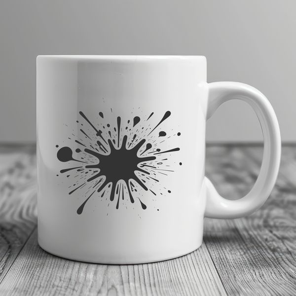 Beautiful Vector Splat Shape A circular splat shape with irregular edges, suitable for vector art designs.