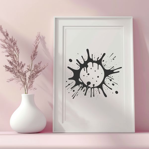 Colorful Design Element A colorful splat shape, ideal for crafting and design projects.