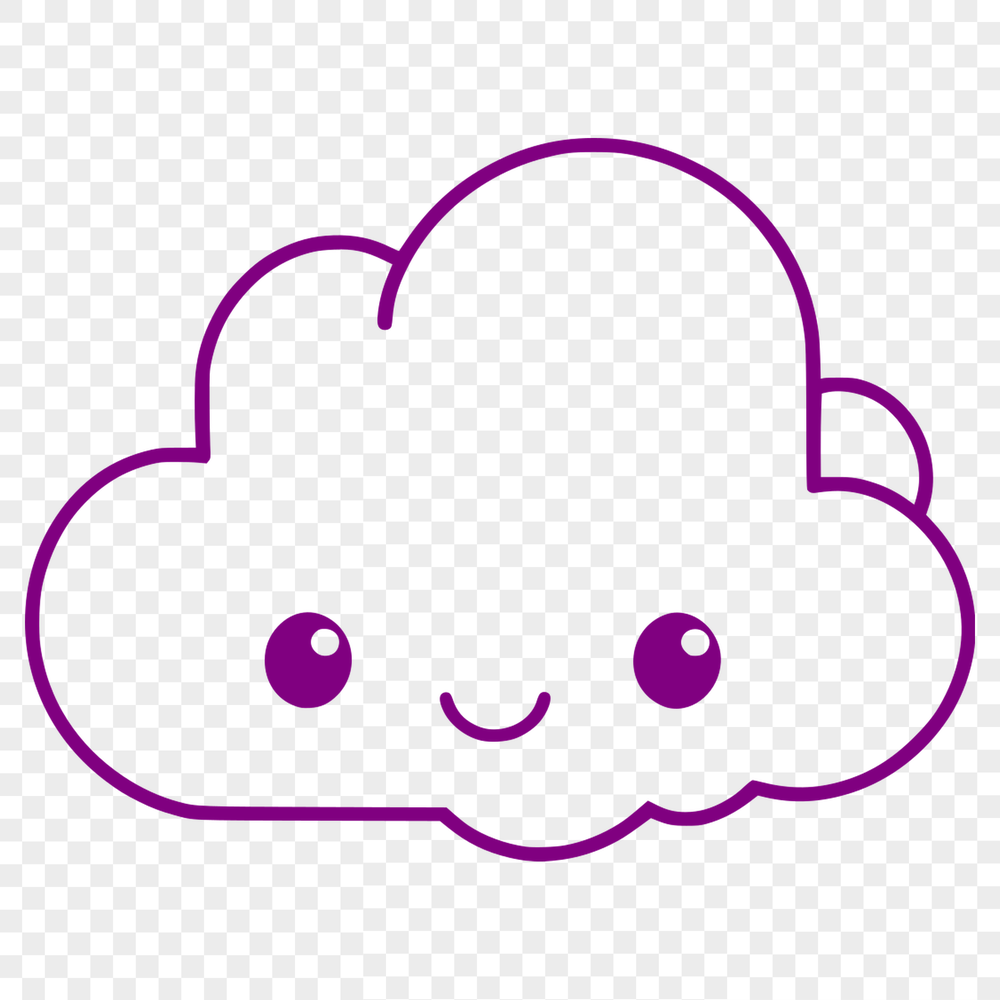 Free Cloud Clip Art for Design Projects A high-quality digital cloud illustration designed for graphic design projects.