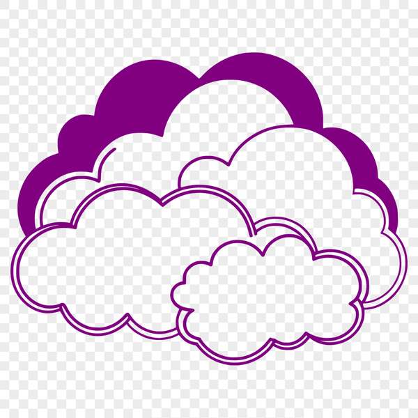 A simple, flat cloud icon created as a scalable vector graphic (SVG) for various digital uses.