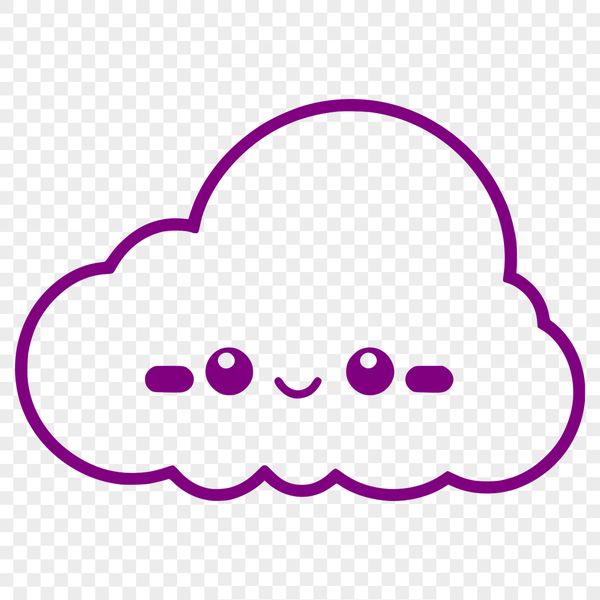 A stylized vector illustration of a cloud used in graphic design projects.