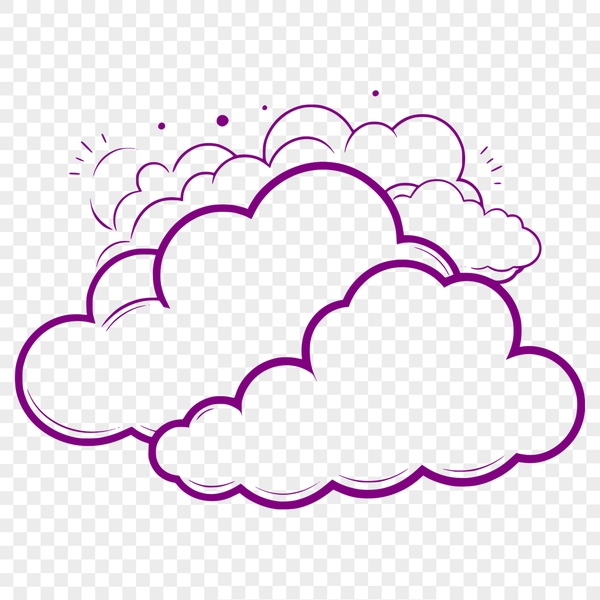 Whimsical White Cloud Illustration An illustration of a white cloud with soft, fluffy details suitable for vector design projects.