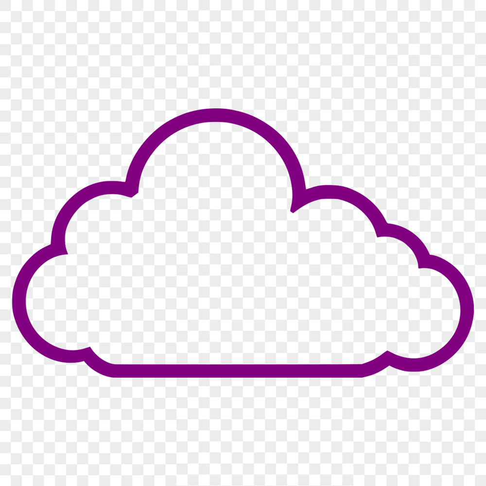 Cloud Icon for Digital Design A white, fluffy cloud icon with soft edges, suitable for digital designs.