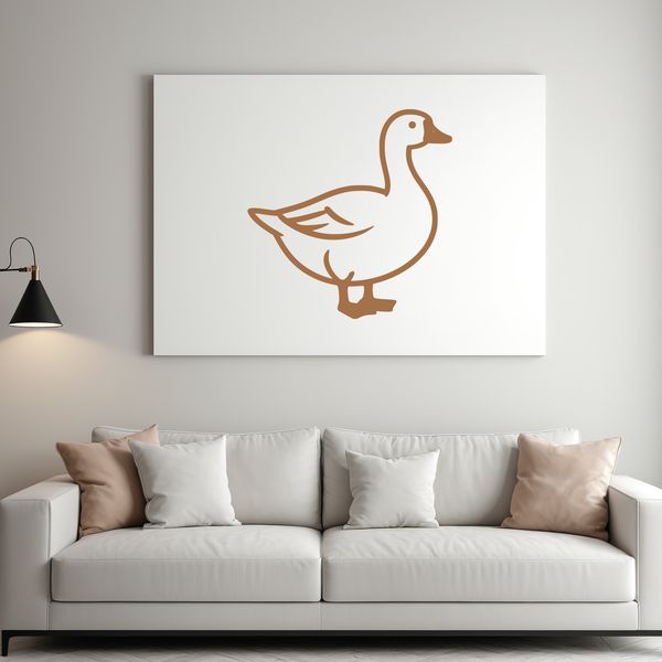 A detailed illustration of a goose in profile, suitable for cutting or engraving.
