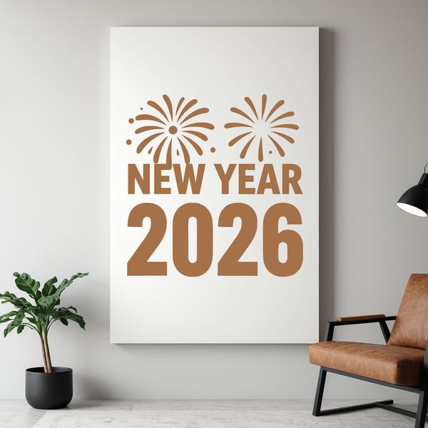 Vector illustration of a New Year's theme with quotes in bold font