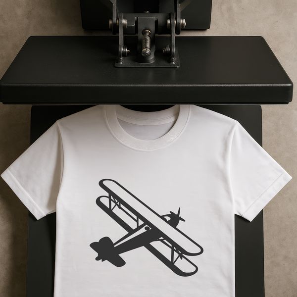 A detailed outline of a commercial airplane, suitable for vector art designs and cutting machines.