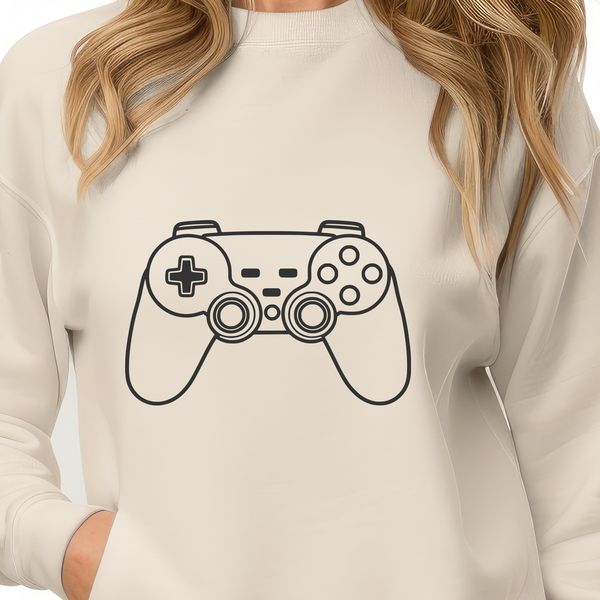 Free SVG Video Game Controller A digital game controller with buttons and directional controls.