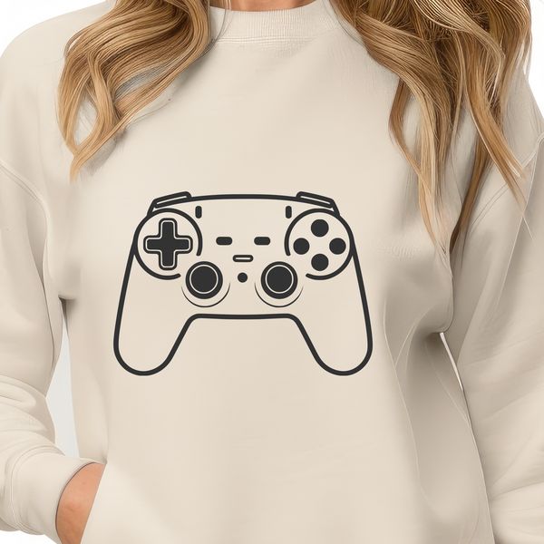 Digital Game Controller Icon Vector Graphics Game controller icon designed as vector art for digital graphics and printable stencils.