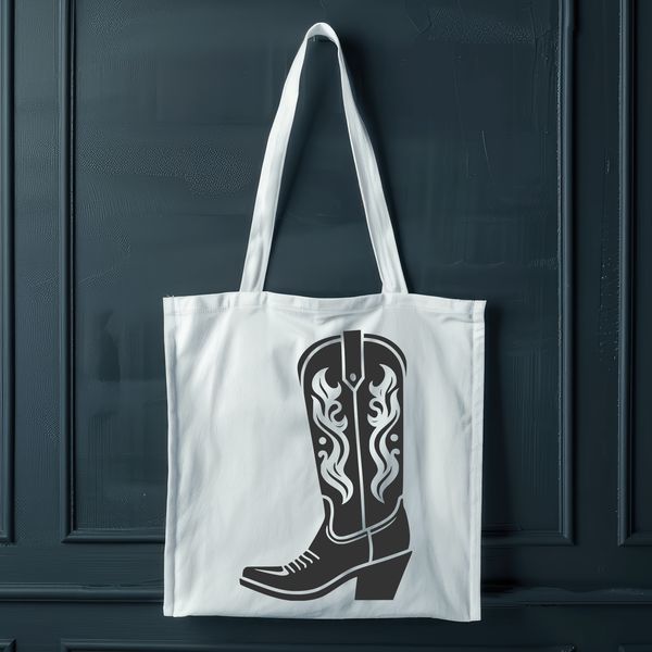 Beautiful Cowboy Footwear Illustration Cowboy boots with stitching details in vector format.