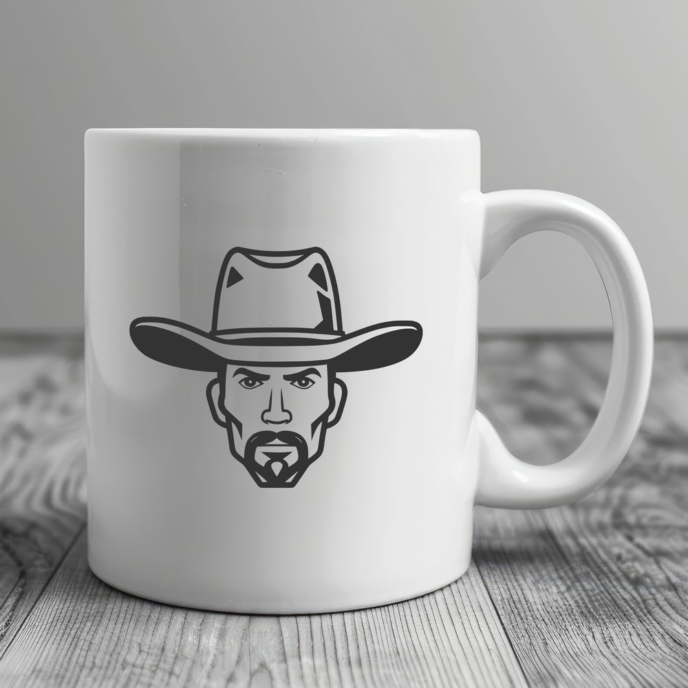 Western Character Vector Art Illustrative cowboy character designed as vector art suitable for cutting machines.