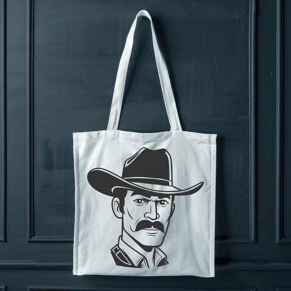 Editable Vector Design for DIY Crafts A cowboy illustration created as an editable vector design.