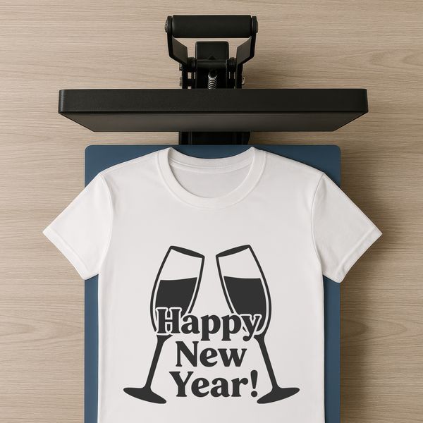 Illustrated New Year quotes in a vector format, suitable for cutting machines and laser engraving.